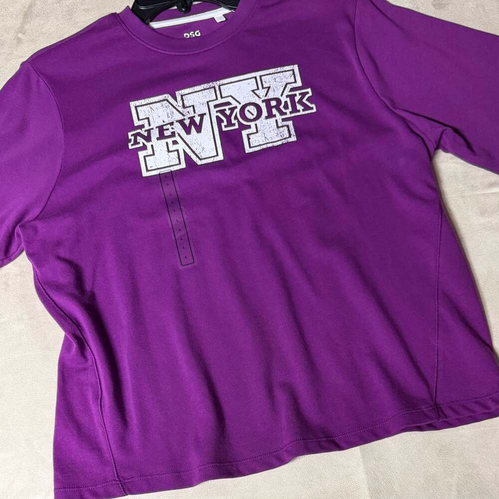 DSG New York Graphic T-Shirt Size XL Purple Short Sleeve